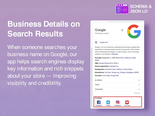 JSON LD Schema screenshot
