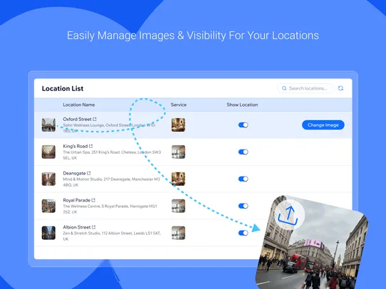 Bookings Locations screenshot
