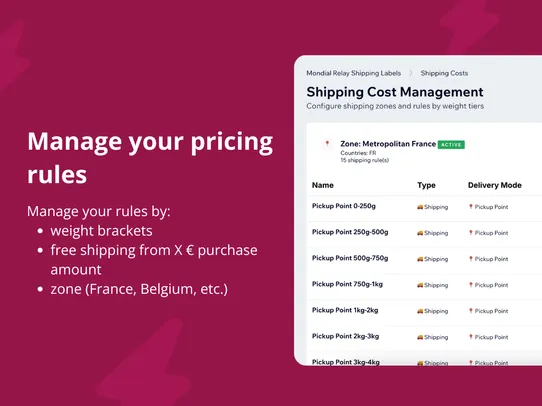 Mondial Relay Shipping Labels screenshot