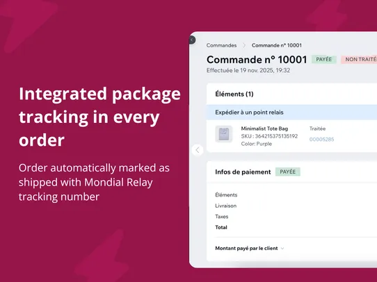 Mondial Relay Shipping Labels screenshot