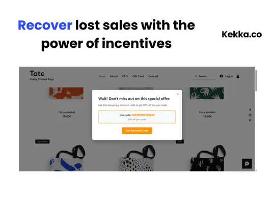 Kekka Exit Popup screenshot