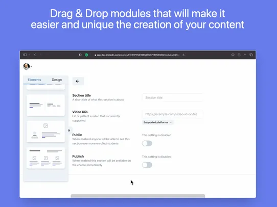 Embedin Online Course screenshot