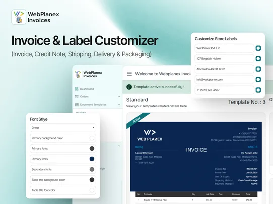 Invoice Webplanex screenshot
