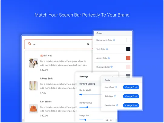 Algolia AI Product Search Bar screenshot