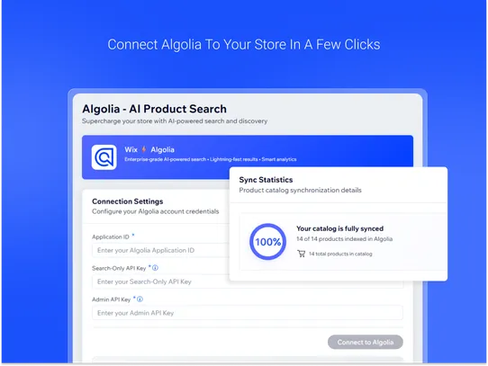 Algolia AI Product Search Bar screenshot