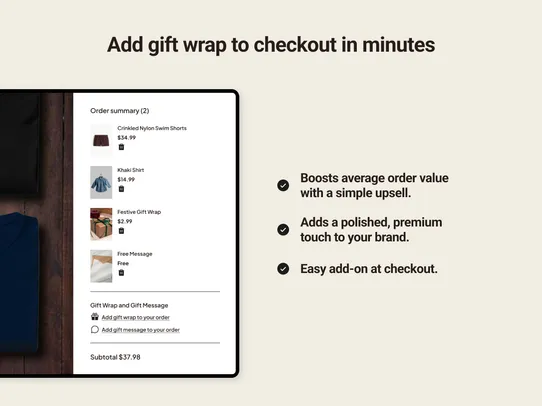 Gift Wrap and Message screenshot