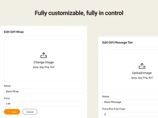 Gift Wrap and Message screenshot
