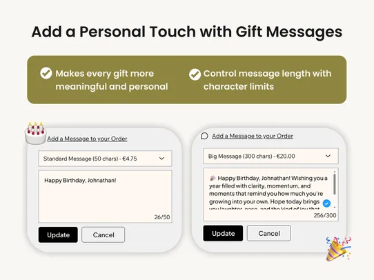 Gift Wrap and Message screenshot