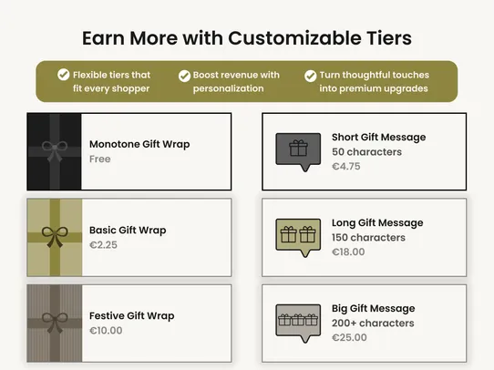 Gift Wrap and Message screenshot