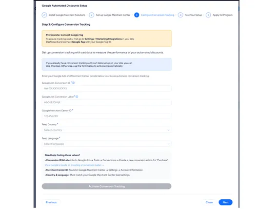 Google Automated Discounts screenshot