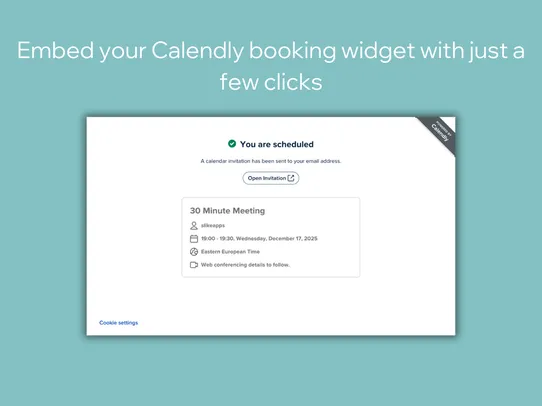 Calendly Bookings Calendar screenshot