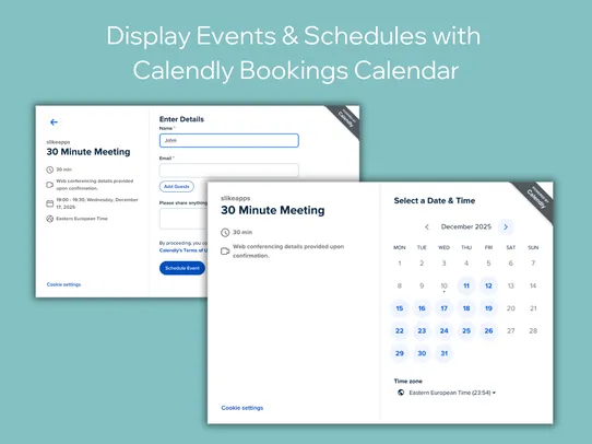 Calendly Bookings Calendar screenshot