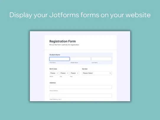 Jotform Pro Forms Embed screenshot