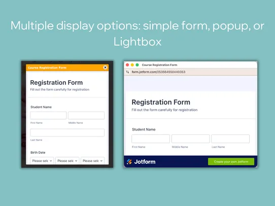 Jotform Pro Forms Embed screenshot