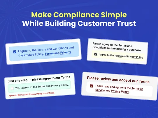 Terms and Conditions Box screenshot
