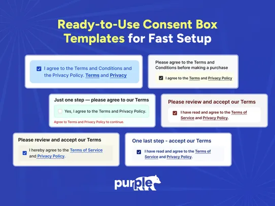 Terms and Conditions Box screenshot