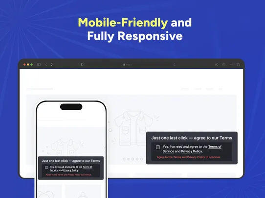 Terms and Conditions Box screenshot