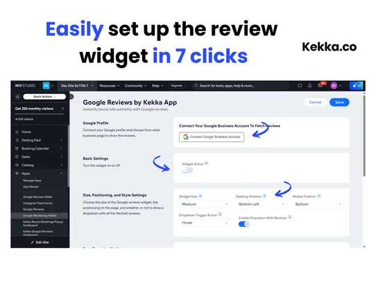 Google Reviews by Kekka screenshot