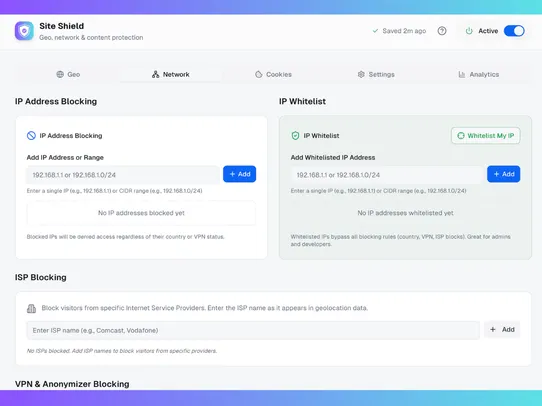 Site Shield screenshot