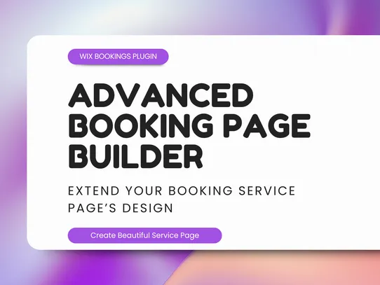 Advanced Booking Page Builder screenshot