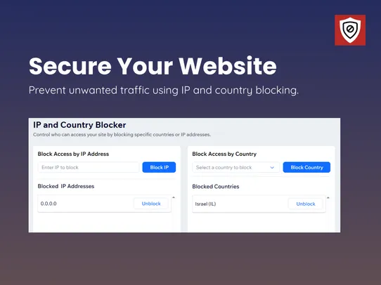 IP &amp; Country Blocker screenshot