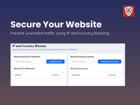 IP and Country Blocker screenshot