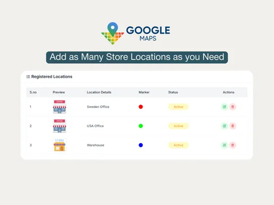 Google Maps Store Locator screenshot