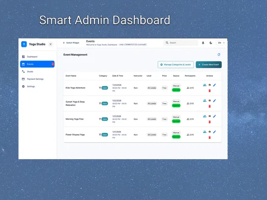 Yoga Planner &amp; Class Manager screenshot