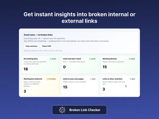 Broken Links Checker screenshot