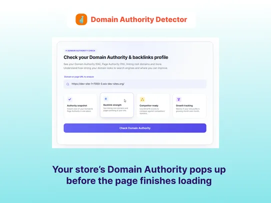 Domain Authority Detector screenshot