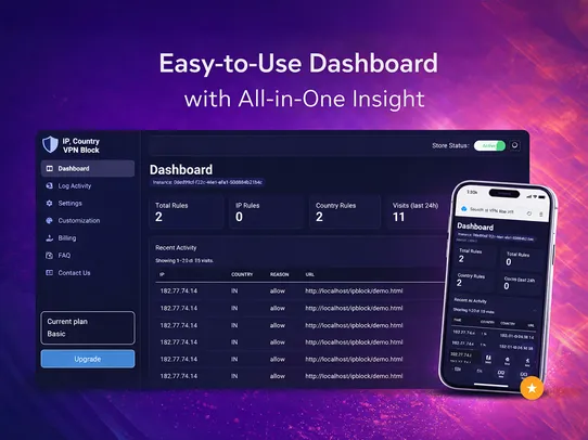 IP, Country, VPN Block screenshot