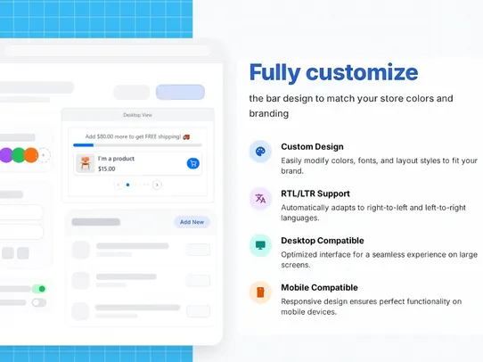 Free Shipping &amp; Upsell Bar screenshot