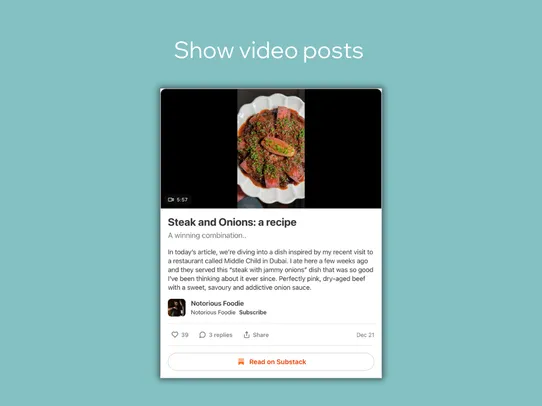 Substack Posts screenshot