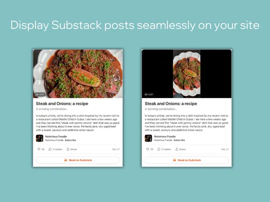 Substack Posts screenshot