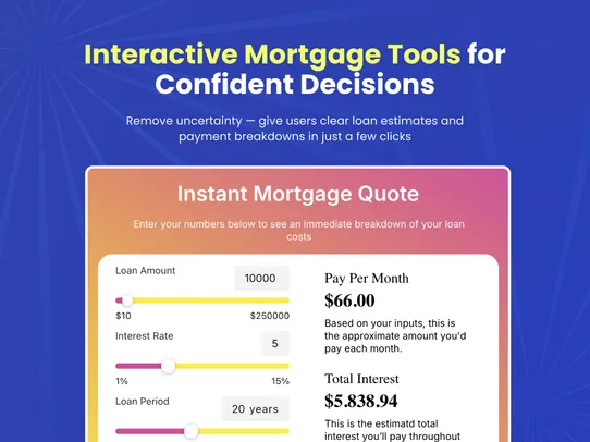 Mortgage Calculators screenshot