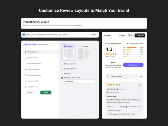 WiserNotify Product Reviews screenshot