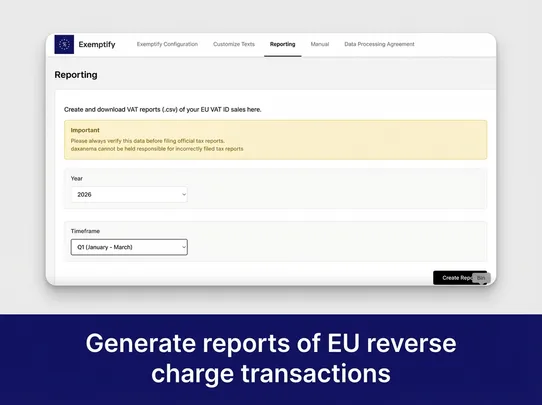 Exemptify screenshot