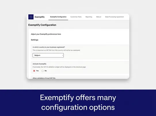 Exemptify screenshot