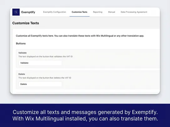 Exemptify screenshot