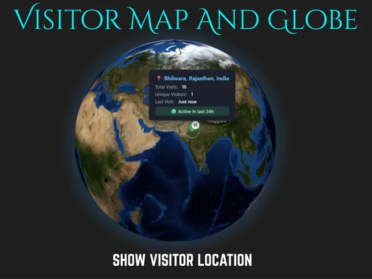 Website Visitor Map And Globe screenshot