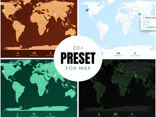 Website Visitor Map And Globe screenshot