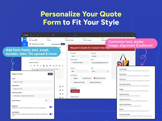 Request a Quote by Pb screenshot