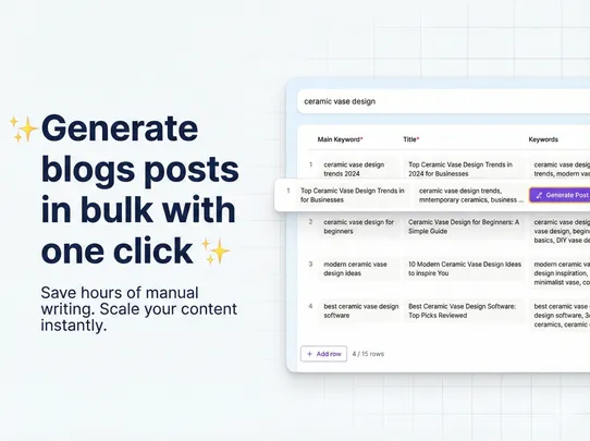 Blog 1-Click Bulk Posts screenshot