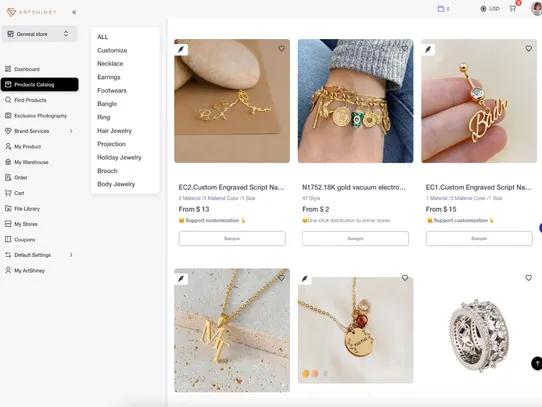 Artshiney：Jewelry Dropshipping screenshot