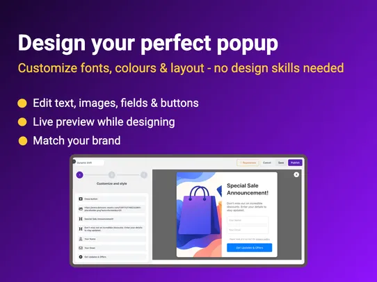 Popup Wizard screenshot