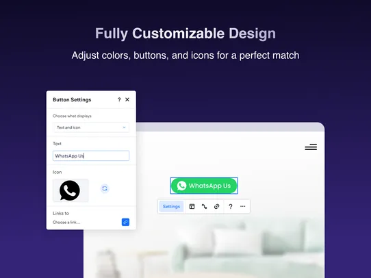 WhatsApp Button screenshot