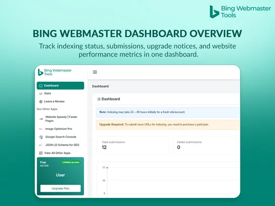Bing Webmaster Tools screenshot