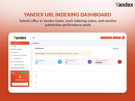 Yandex Webmaster screenshot