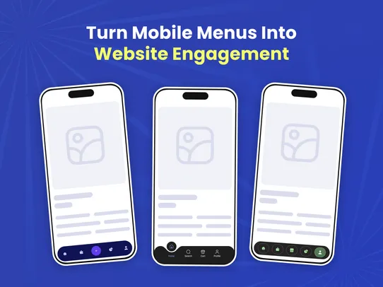 Mobile Menu Tab Bar screenshot