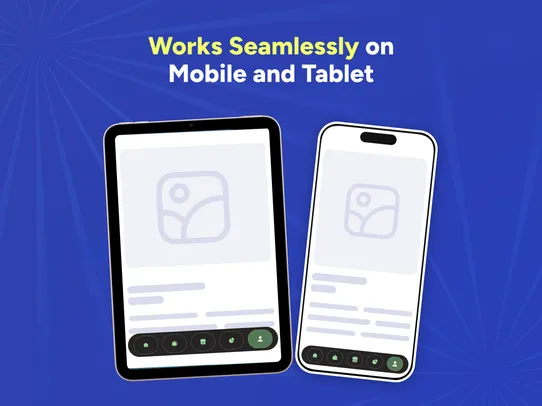 Mobile Menu Tab Bar screenshot